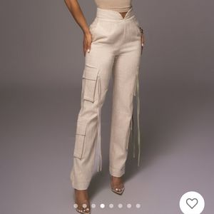 Natural Better Half Linen Utility pants JLUXLABEL XL but fit like L